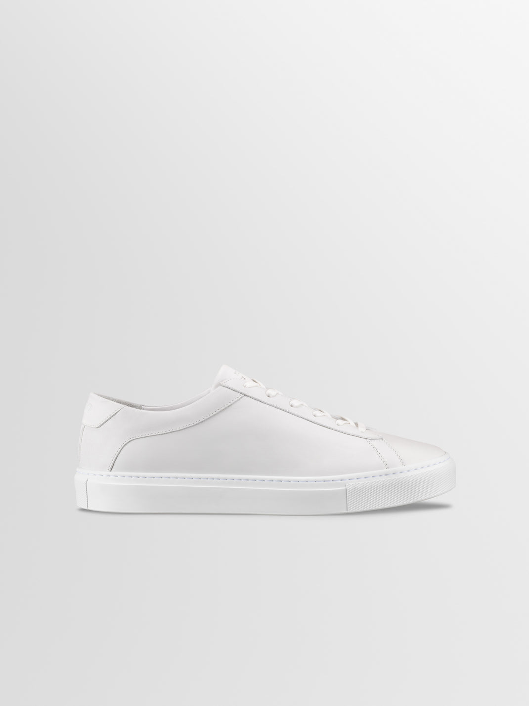 Capri Leather Sneaker in Triple White Rose Anvil