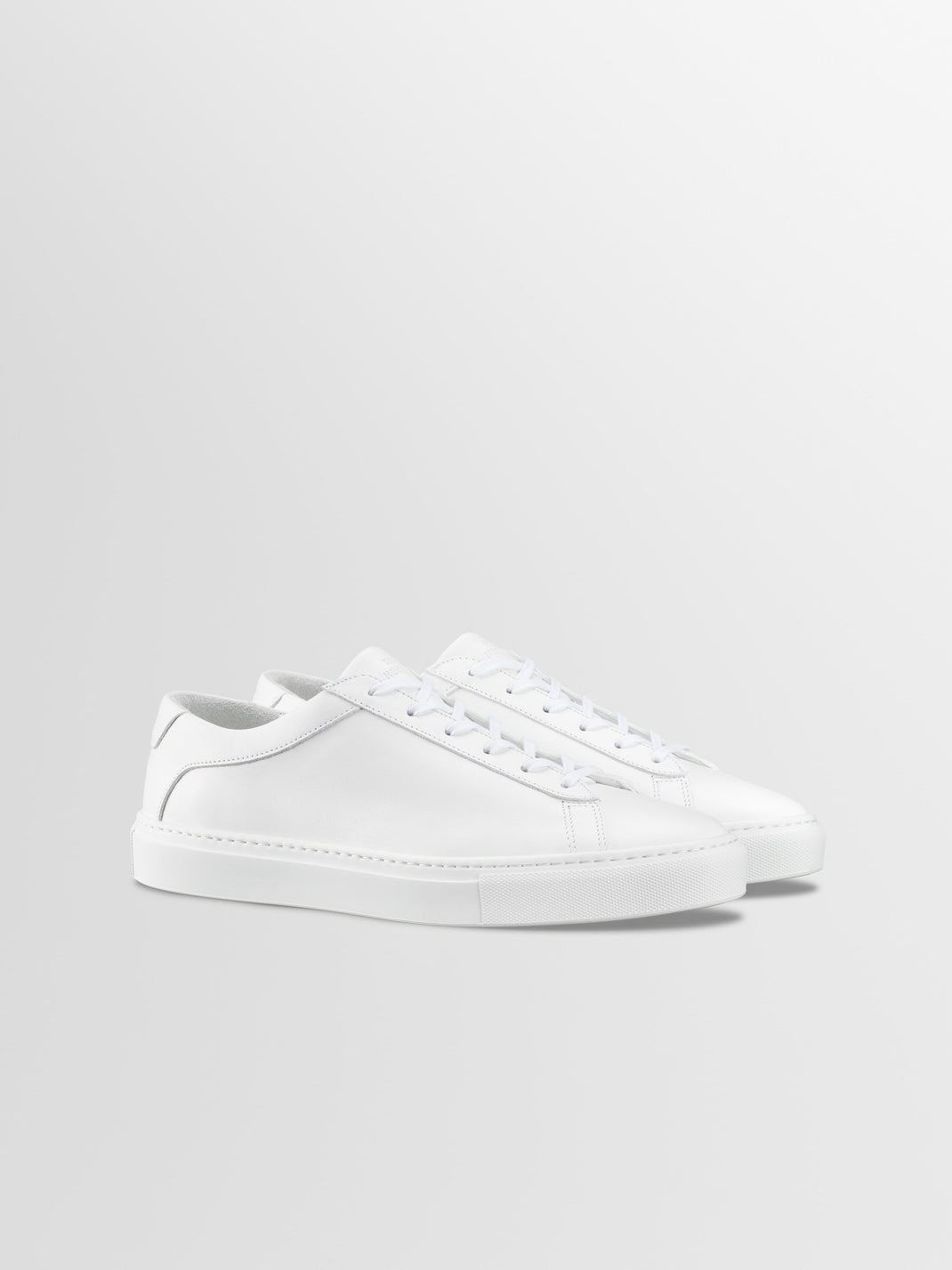 Capri Leather Sneaker in Triple White Wide Fit