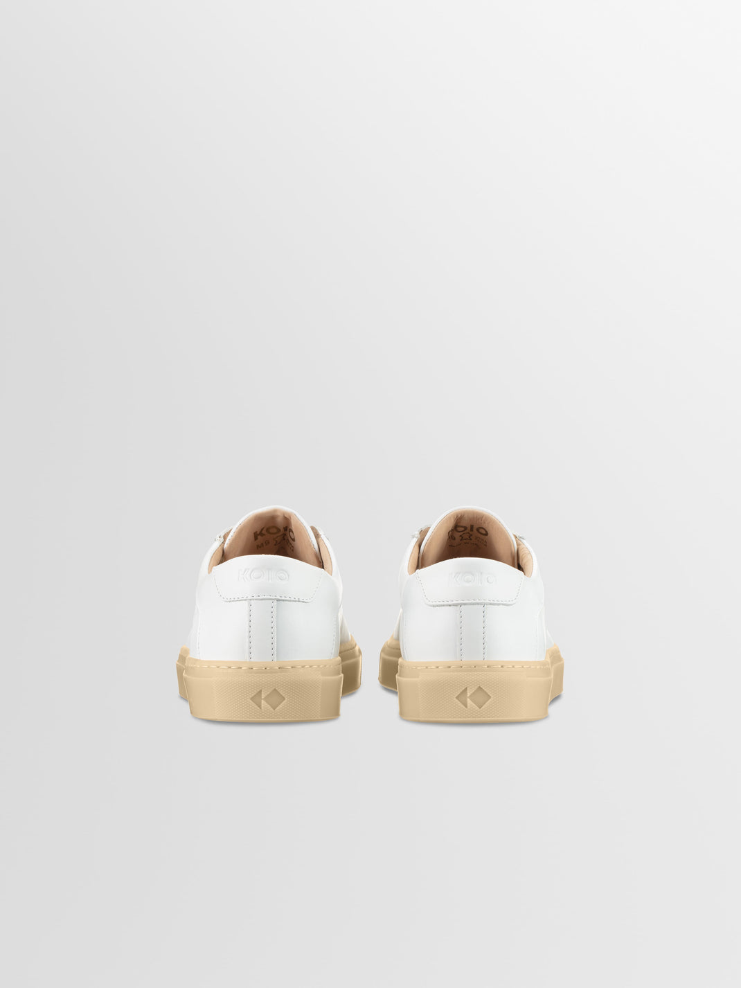 Capri Leather Sneaker in White Light Gum