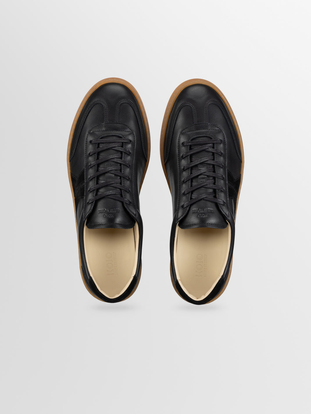 Monza Leather & Suede Sneaker in Nero